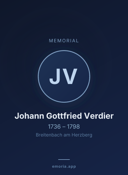 Memorial portrait of Johann Gottfried Verdier