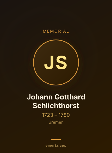 Memorial portrait of Johann Gotthard Schlichthorst