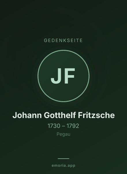 Gedenkportrait von Johann Gotthelf Fritzsche