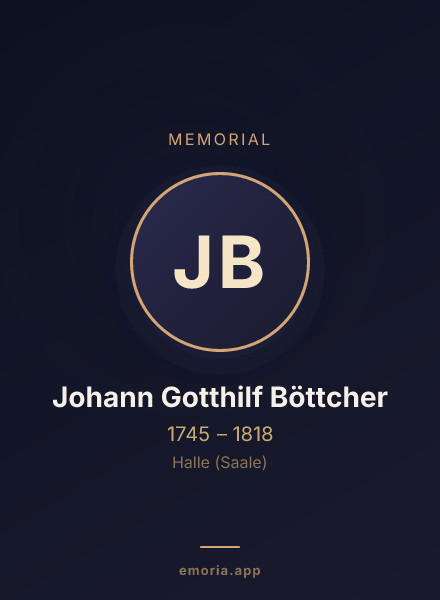 Memorial portrait of Johann Gotthilf Böttcher