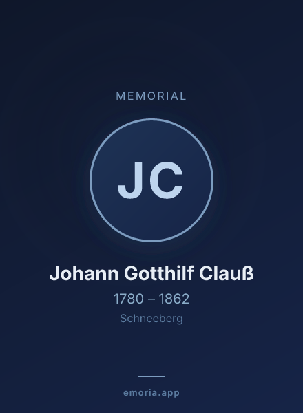 Memorial portrait of Johann Gotthilf Clauß