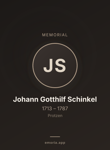 Memorial portrait of Johann Gotthilf Schinkel