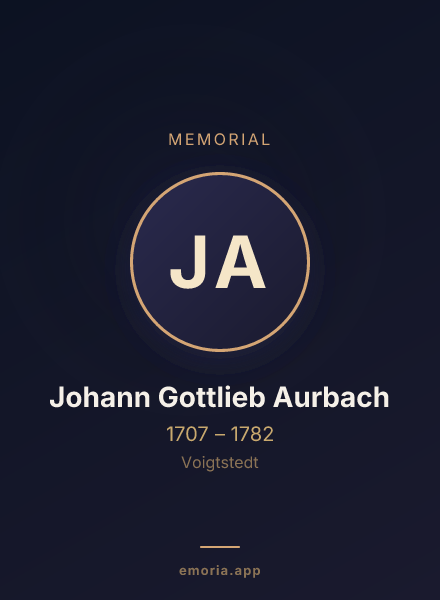 Memorial portrait of Johann Gottlieb Aurbach
