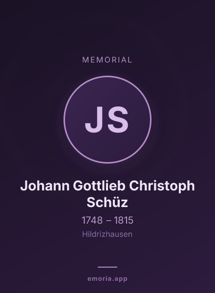Memorial portrait of Johann Gottlieb Christoph Schüz