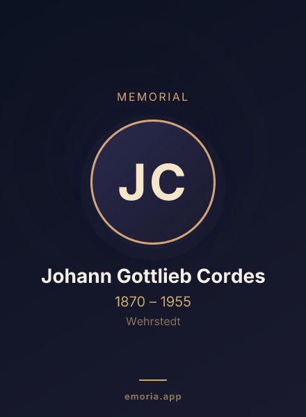 Memorial portrait of Johann Gottlieb Cordes