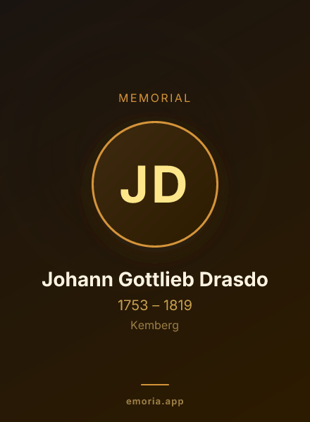 Memorial portrait of Johann Gottlieb Drasdo