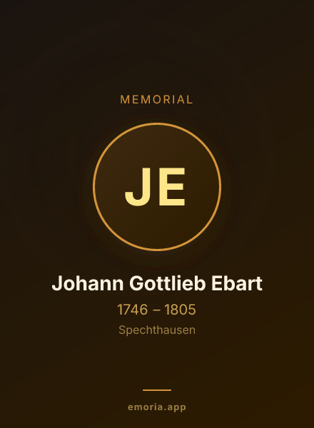 Memorial portrait of Johann Gottlieb Ebart