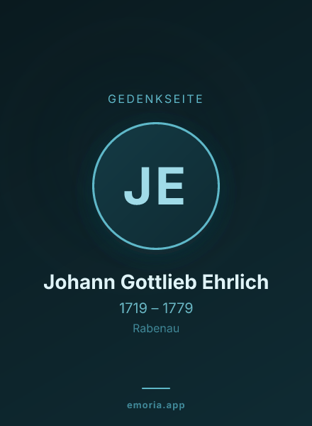 Gedenkportrait von Johann Gottlieb Ehrlich
