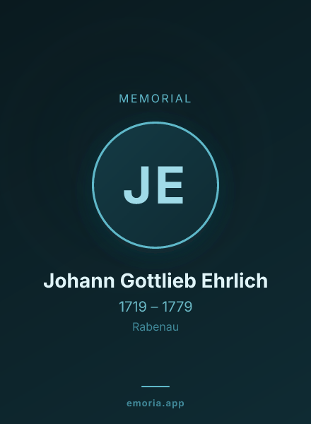 Memorial portrait of Johann Gottlieb Ehrlich