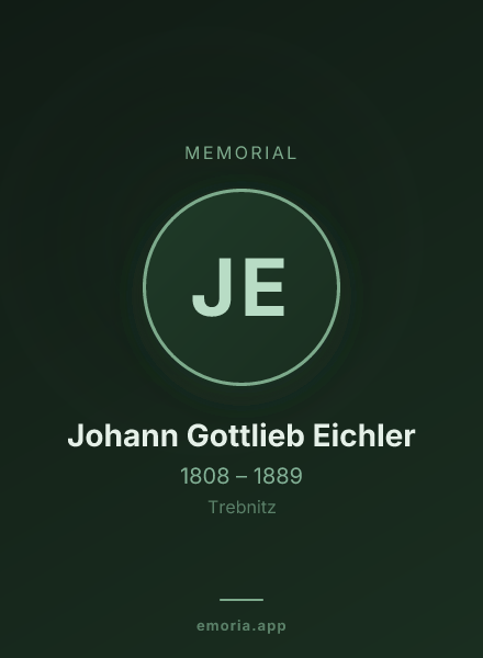 Memorial portrait of Johann Gottlieb Eichler