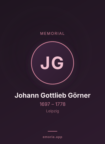 Memorial portrait of Johann Gottlieb Görner