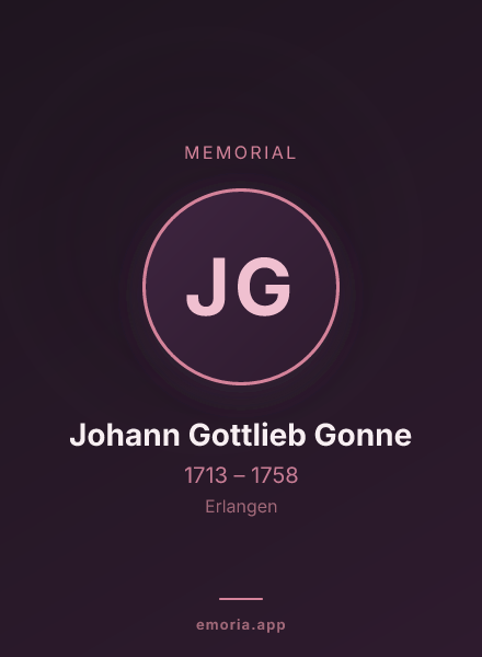 Memorial portrait of Johann Gottlieb Gonne