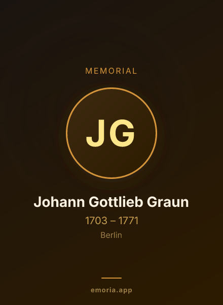 Memorial portrait of Johann Gottlieb Graun