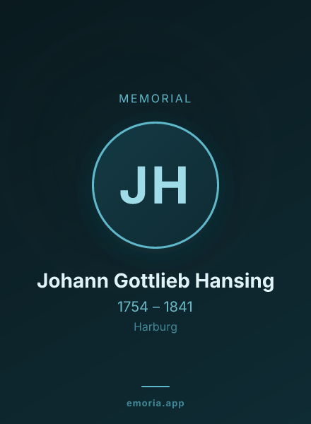 Memorial portrait of Johann Gottlieb Hansing