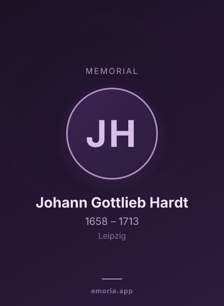 Memorial portrait of Johann Gottlieb Hardt