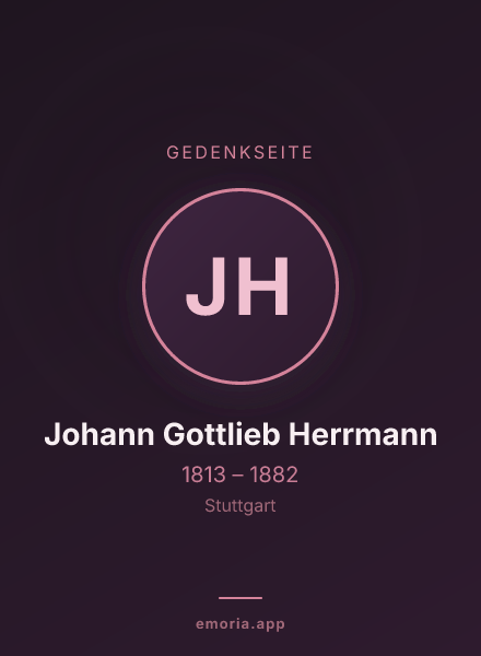 Gedenkportrait von Johann Gottlieb Herrmann