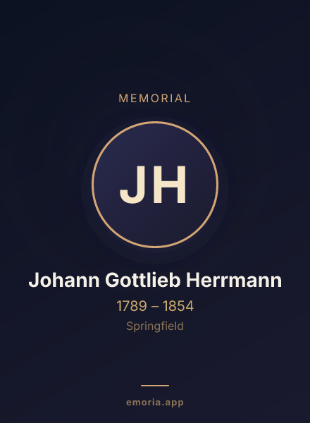 Memorial portrait of Johann Gottlieb Herrmann