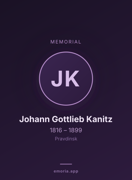 Memorial portrait of Johann Gottlieb Kanitz