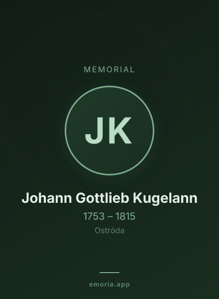 Memorial portrait of Johann Gottlieb Kugelann