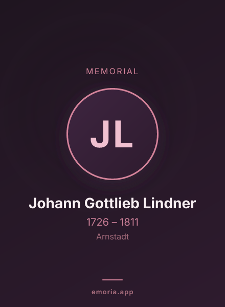 Memorial portrait of Johann Gottlieb Lindner