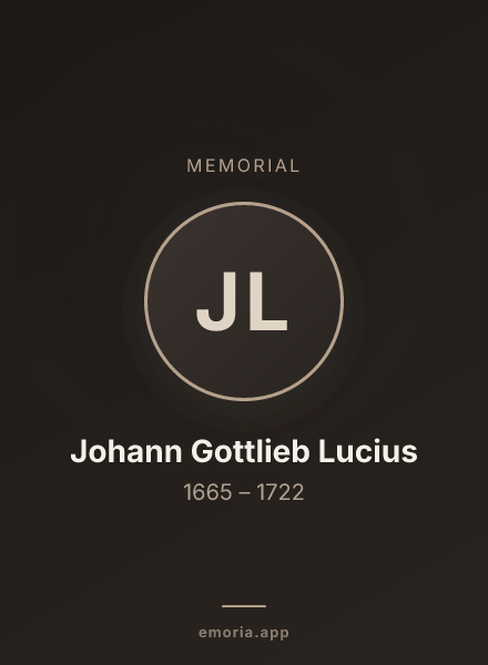 Memorial portrait of Johann Gottlieb Lucius