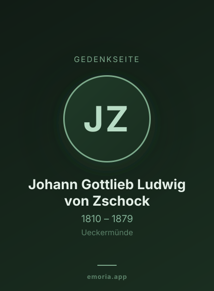 Gedenkportrait von Johann Gottlieb Ludwig von Zschock
