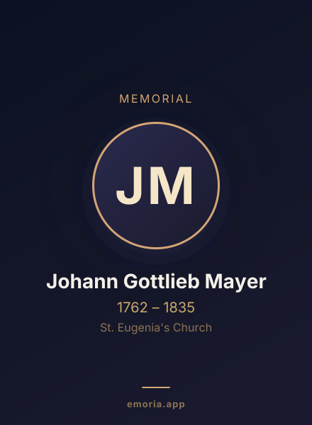 Memorial portrait of Johann Gottlieb Mayer