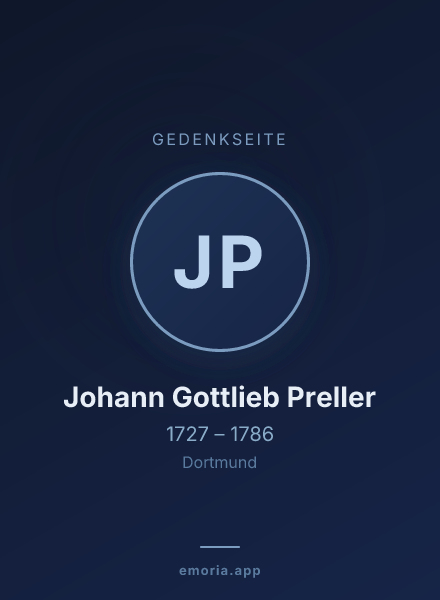 Gedenkportrait von Johann Gottlieb Preller