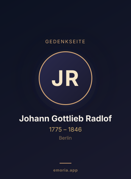 Gedenkportrait von Johann Gottlieb Radlof