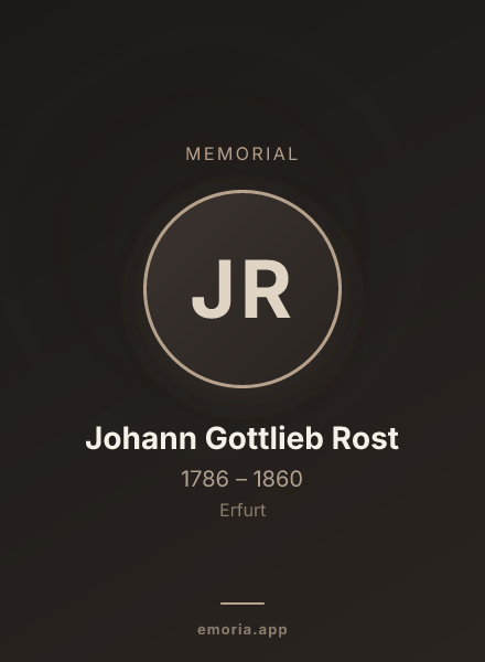 Memorial portrait of Johann Gottlieb Rost