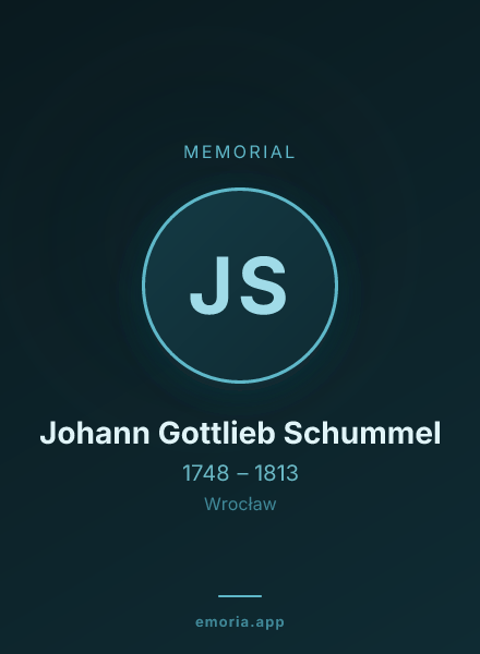 Memorial portrait of Johann Gottlieb Schummel