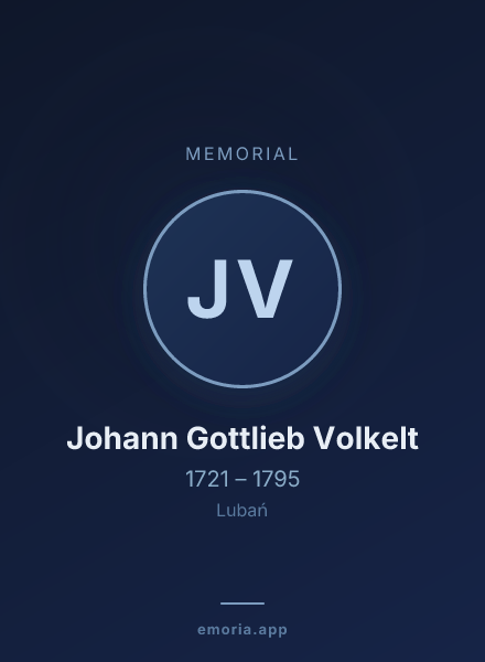 Memorial portrait of Johann Gottlieb Volkelt