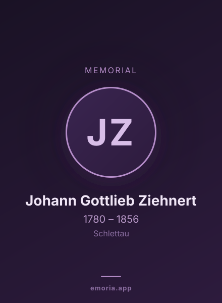 Memorial portrait of Johann Gottlieb Ziehnert