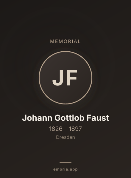 Memorial portrait of Johann Gottlob Faust