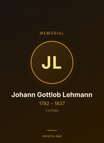 Memorial portrait of Johann Gottlob Lehmann