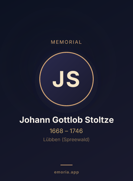 Memorial portrait of Johann Gottlob Stoltze