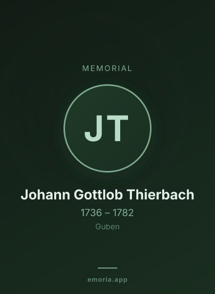 Memorial portrait of Johann Gottlob Thierbach