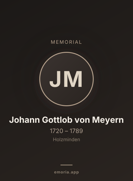 Memorial portrait of Johann Gottlob von Meyern