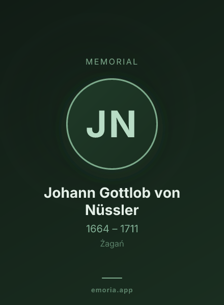 Memorial portrait of Johann Gottlob von Nüssler