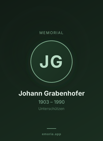 Memorial portrait of Johann Grabenhofer