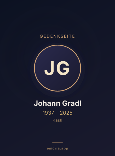 Gedenkportrait von Johann Gradl