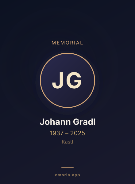 Memorial portrait of Johann Gradl
