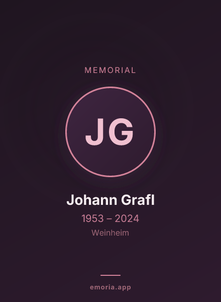 Memorial portrait of Johann Grafl
