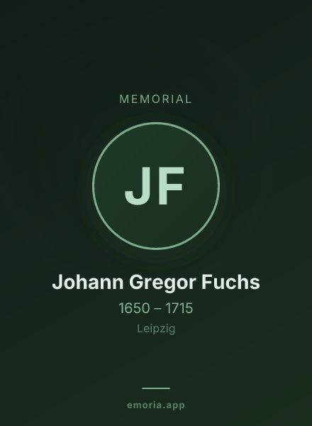 Memorial portrait of Johann Gregor Fuchs