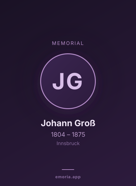 Memorial portrait of Johann Groß