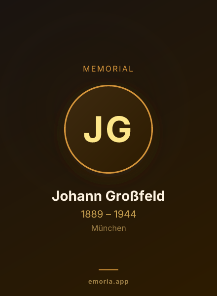 Memorial portrait of Johann Großfeld
