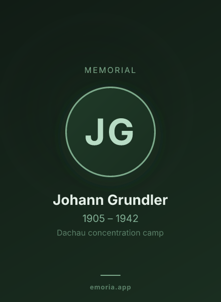 Memorial portrait of Johann Grundler