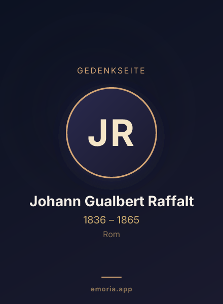 Gedenkportrait von Johann Gualbert Raffalt