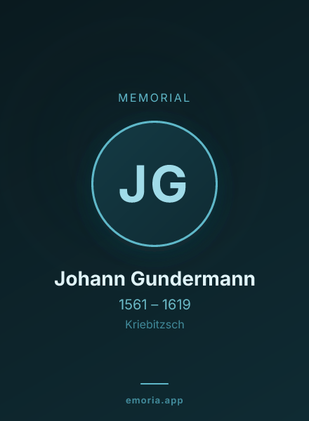 Memorial portrait of Johann Gundermann