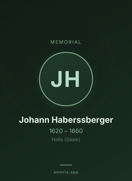 Memorial portrait of Johann Haberssberger